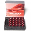 Circuit Performance Spline Drive Tuner Acorn Lug Nuts Red 14x1 5 Forged Steel 24pc Tool Compatible With Dodge Challenger