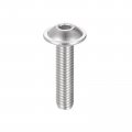 Uxcell Flanged Button Head Socket Cap Screws M5 20mm Hex Drive 304 Stainless Steel Fasteners Bolts Fully Threaded Machine Screw
