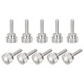 Knurled Thumb Screws M3x12mm Brass Shoulder Bolts Grip Knobs Fasteners Nickel Plated 10pcs 