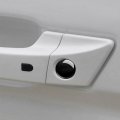 Beler 4pcs Universal Black Car Exterior Door Lock Keyhole Protector Stickers Trim
