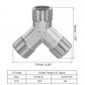 Uxcell Pipe Fitting G1 2 Male Thread Y Shape 3 Way Wye Hose Connector Adapter Nickel-plated Copper 2pcs