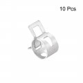 Uxcell Spring Band Type Clamp 13mm Inner Dia Fit 13 5-14 2mm Od Hose Fuel Line Silicone Tube Clips Silver Manganese Steel 10pcs