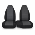 Front 60 40 High Back Bench Seat Covers Ford Ranger 1998 2003 2 Piece Black Polycotton Slip On Set For Xlt Xl Edge Sport 