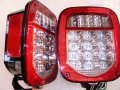 Led Tail Lights Clear With Bright Red S Left Right Side Fits Jeep 