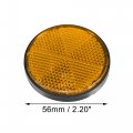 X Autohaux 8 Pcs Round Stick-on Safety Spoke Reflective Self Adhesive Reflector For Gate Posts Cars Trailer Motorcycle Trucks