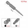 Uxcell 10 Pcs T7 Magnetic Torx Screwdriver Bits 1 4 Inch Hex Shank 2-inch Length S2 Security Tamper Proof Screw Driver Kit