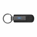 Ipick Image For Ford Maverick Gunmetal Gray Metal Plate Black Leather Strap Key Chain Keychain Official Licensed