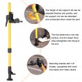 Vislone Max 4 2m Height Adjustable Line Leveler Stand Bar Telescopic Pole Bracket 1 Thread Lift Extend Holder For Level
