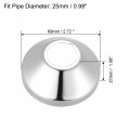 Uxcell Round Escutcheon Plate 69x27mm Stainless Steel Polishing For 25mm Diameter Pipe