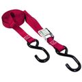 Heavy Duty Cam Buckle Tie Down With S Hooks 1 In X 15 Ft 400 Lbs Working Load Limit And 1200 Break Strength Orange 