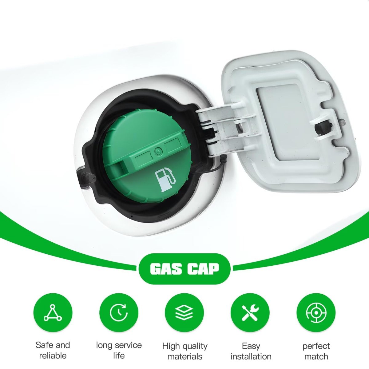 Gas Cap 10830d Fuel For Chevy 1982-1991 Jimmy Replaces 10830 10591d 10591 Green Plastic Direct Replacement Tank Cover