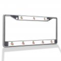 Fastasticdeals Metal Insert License Plate Frame Food Fruit Mylar Cherries Weatherproof Car Accessories Chrome 2 Holes Solid 