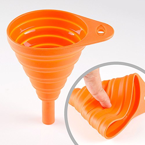 Kiwav Motorcycle Silicone Foldable Collapsible Oil Funnel
