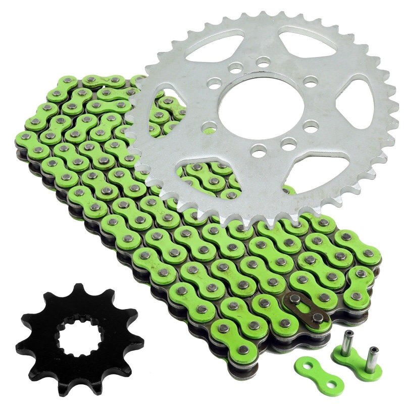 Green Drive Chain And Sprockets Kit For Suzuki Lt160 Quadrunner 160 1989-1992 Mod-ztf1-12270