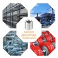 20pcs Round Weld Nuts M8x12x12mm Long On Bung Female Nut Threaded 304 Stainless Steel Connector Sleeve Rod Bar Stud Silver