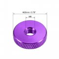 Uxcell Flat Knurled Nut M6 X 20mm 5mm Thumb Nuts Lock Adjusting Aluminum Alloy Purple 5pcs