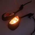 Httmt Mt337- New Aftermarket Mirrors Compatible With Suzuk Gsxr 600 750 2009 2010 2011 2012 1000 Black Yellow Turn Signal Light
