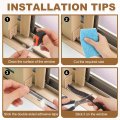 32 8 Ft Window Seal Strip Self Adhesive Weather Stripping Sliding Door Soundproof Dustproof Draft Blocker For Cabinet Doors