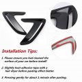 Qiilu Car Fender Side Vents Decorative Stickers Abs Black Air Flow Intake Hole Grille Spoiler Auto Exterior Accessories For 3