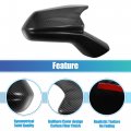 X Autohaux 1 Pair Door Wing Rearview Side Mirror Cover Trim Shell Carbon Fiber Pattern Black For Chevrolet Camaro 2016-2023