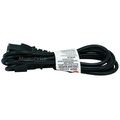 6ft 18awg Power Extension Cord Cable W 3 Conductor Pc Mon C13 C14 Black 