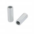 Uxcell Lamp Pipe Nipple M8 Thread 20mm Length Hollows Repair Part Hardware For Lamp Lights Zinc Plated Silver Tone Pack Of 20