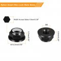 Uxcell Nylon Insert Hex Lock Nuts 10pcs M6 X 1mm Aluminum Alloy Self-locking Anodizing Flange Nut For Fasteners Black