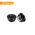 Uxcell Nylon Insert Hex Lock Nuts 10pcs M6 X 1mm Aluminum Alloy Self-locking Anodizing Flange Nut For Fasteners Black
