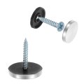12pcs Screw Covers Caps 22mm Dia Stainless Steel Mirrors Decorative Cover Nails Flat Gasket Screw Fasteners For Sign 