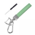 Augeny Microfiber Leather Car Keychain 360 Degree Rotatable Fob Holder With Anti-lost D-ring Keyring And Screwdriver Universal 