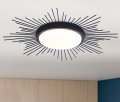Aiwen 27 55 Black Unique Led Flush Mount Ceiling Light Fixture Dimmable Modern Linear Shape Round Close To Lighting W Acrylic 