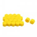 20pcs 19mm Yellow Silicone Automobile Car Wheel Lug Nut Bolt Hub Cover Cap 