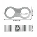 X Autohaux 3pcs Aluminum Alloy An8 Car Hose Separator Clamp Fuel Line Connector For Oil Silver Tone