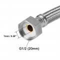 Uxcell Faucet Supply Line Connector G1 2 Female X 20 Inch Length 304 Stainless Steel Hose 4pcs