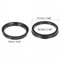 Acropix 73 1mm To 63 3mm Universal Car Hub Centric Rings Black Pack Of 4