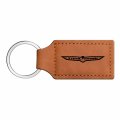 Ipick Image Compatible With Jeep Trailhawk Rectangular Brown Leatherette Key Chain