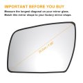 Car Rearview Left Driver Side Mirror Glass Replacement W Backing Plate Heated White For Kia Soul 2009-2013