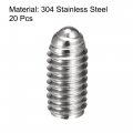 Uxcell Ball Point Set Screws M4 X 8mm 304 Stainless Steel Metric Spring Hex Socket Screw 20pcs
