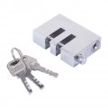 Qiilu Anti Theft Brake Lock Pedal Auto Stainless Steel 8 Holes Clutch Vehicle Anti-theft Device Car Security Tool With 3 Keys