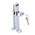 Qiilu Anti Theft Brake Lock Pedal Auto Stainless Steel 8 Holes Clutch Vehicle Anti-theft Device Car Security Tool With 3 Keys