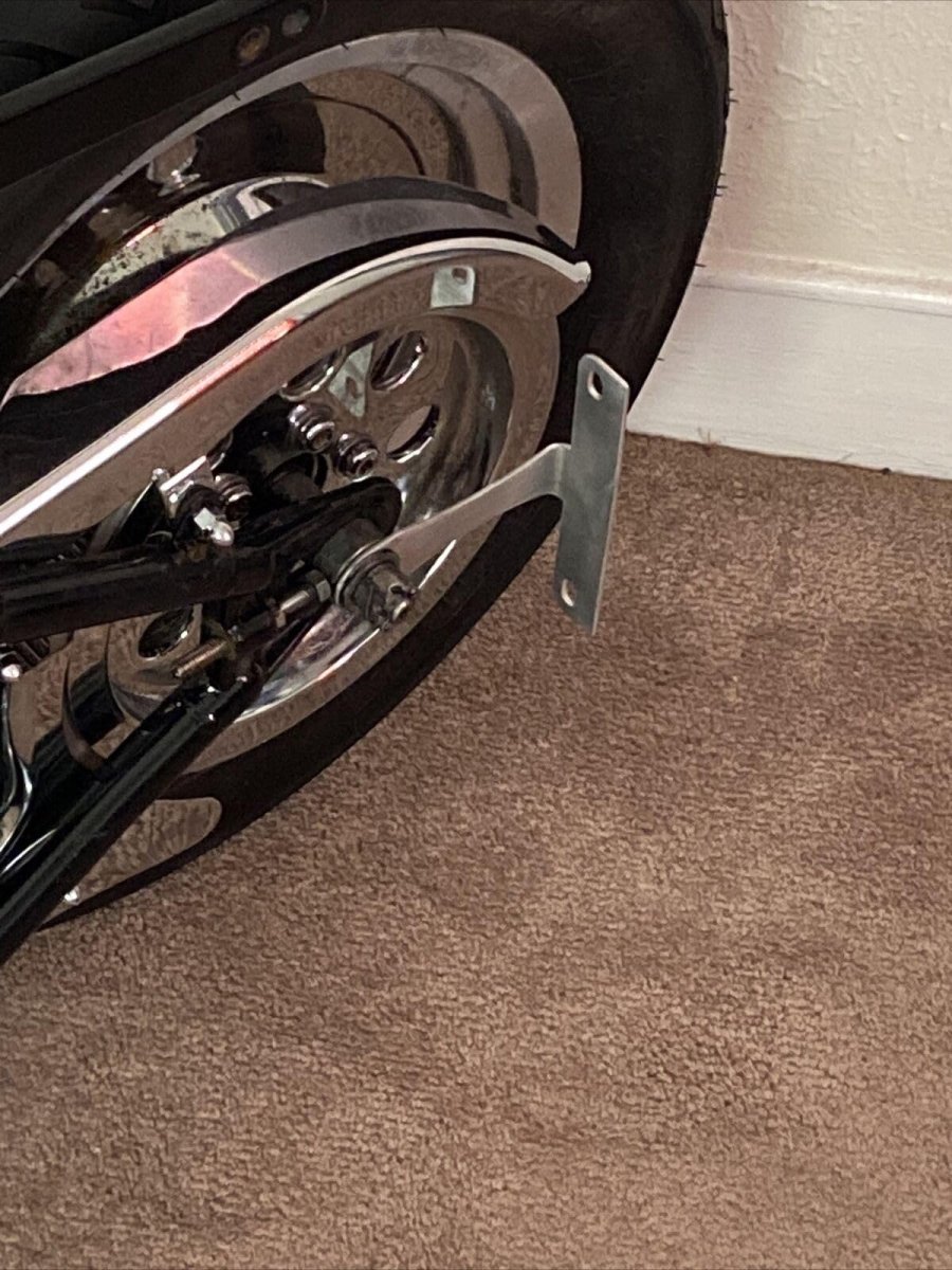 Eaccessories Ea Flat License Plate Relocation Holder Bracket For Harley-davidson Softail Springer 1984-2025 Rear Axle Tag Mount