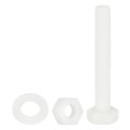 300 Pcs 100 Sets Nylon Hex Bolts M6 X 40mm Plastic Full Threaded Head Screws And Nuts With Flat Washers For Machinery 