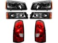 Headlight Tail Light Parking Kit 6 Piece Set For 2004-2006 Chevy Silverado 2500 Hd With Fleetside Bed 