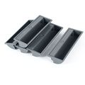 Plastic Rectangle Cupboard Drawer Flush Pull Handle Gray 5-piece 