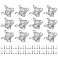 Uxcell 12pcs Removable Corner Brace Metal Butterfly L Brackets Right Angle Support With Screws For Shelves Cabinets Wood