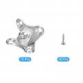 Uxcell 12pcs Removable Corner Brace Metal Butterfly L Brackets Right Angle Support With Screws For Shelves Cabinets Wood