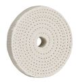 D2499 Spiral Sewn Buffing Wheel 3 In Diameter 40 Ply 0 5 Arbor Hole Unbleached Cotton For Polishing And Cutting 