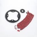Fits Honda 400x Trx400x 520-94 Red Non O Ring Chain Sprocket Black 15 38 
