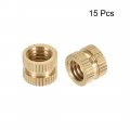 Uxcell Knurled Insert Nuts M8 X 8mm L 10mm Od Female Thread Brass Embedment Assortment Kit 15 Pcs