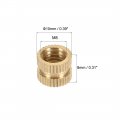Uxcell Knurled Insert Nuts M8 X 8mm L 10mm Od Female Thread Brass Embedment Assortment Kit 15 Pcs